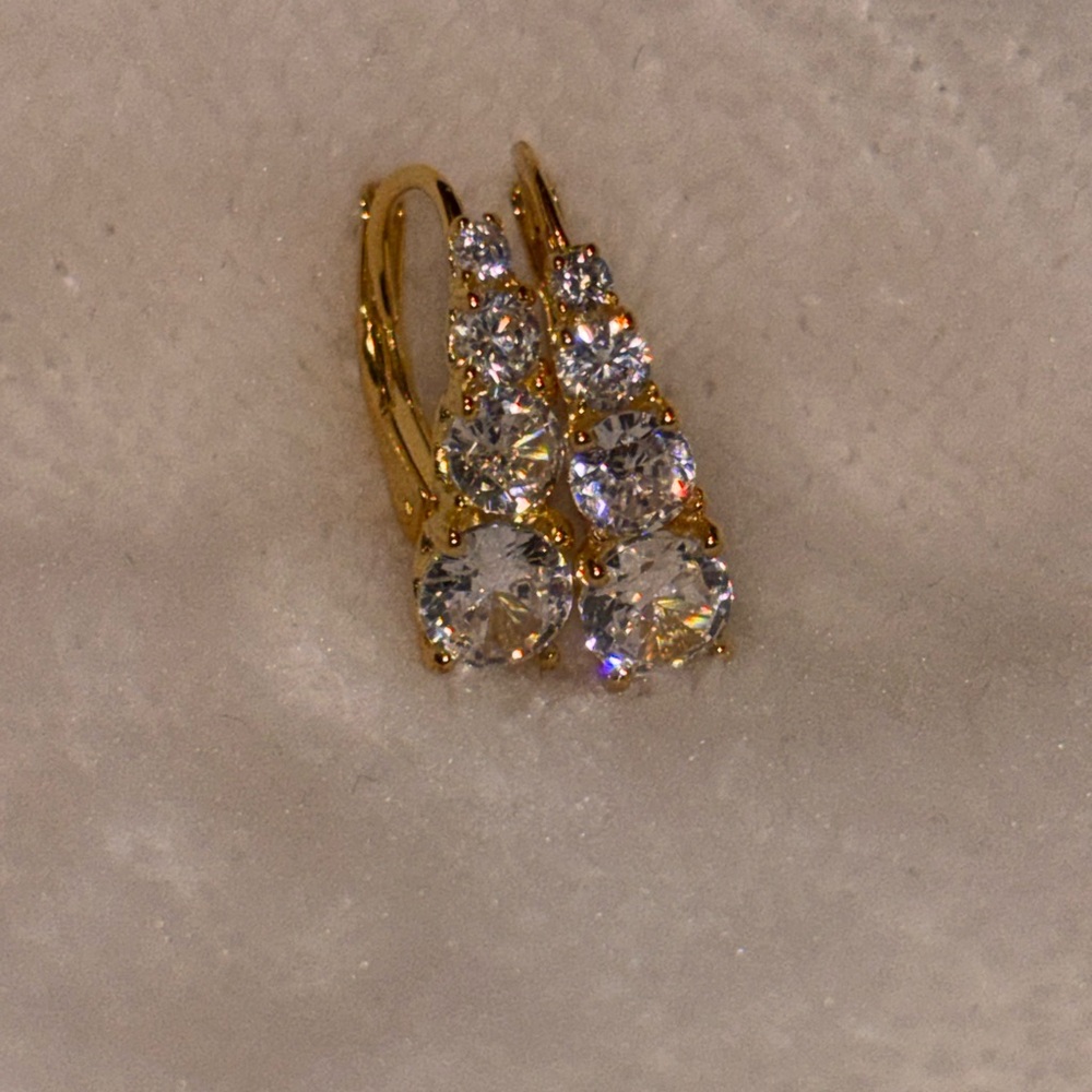 Gold tone earrings
